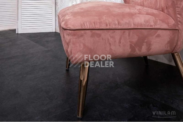 Кварцвиниловые полы Vinilam Ceramo Stone 2,5 мм 61607 Сланцевый Чёрный фото 1 | FLOORDEALER